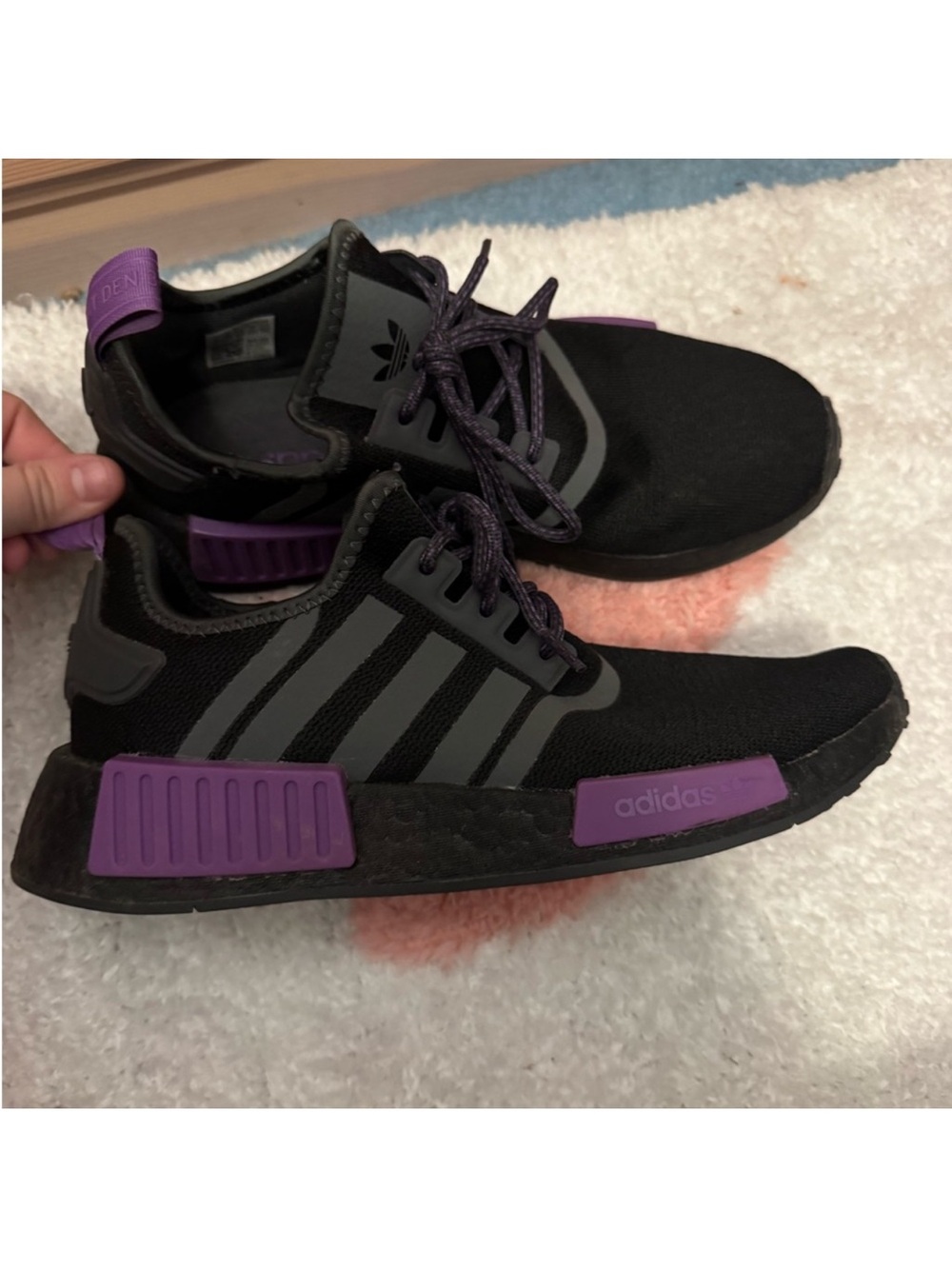 adidas NMD R1 Black with Purple Accents